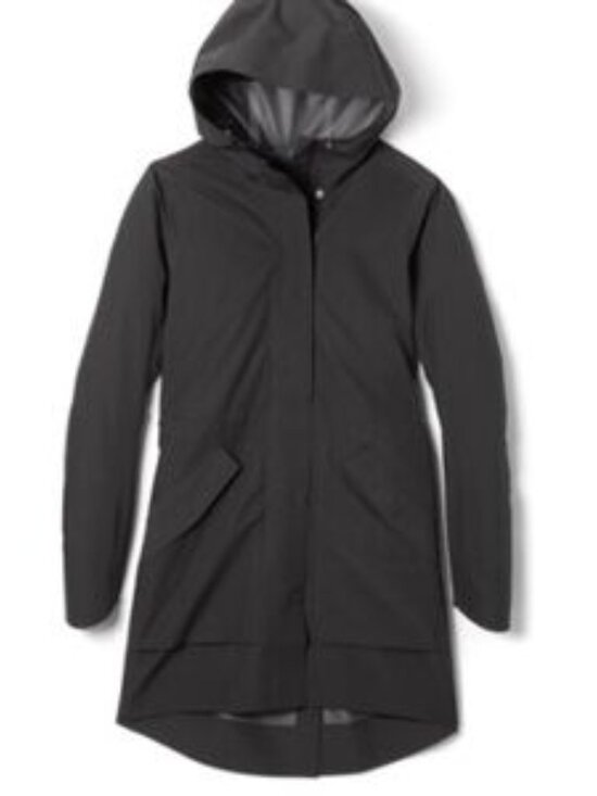 REI Jackets & Blazers - REI Co-Op Pike Street Trench Coat Rain Jacket Black XL EUC